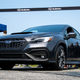 Photo of the 2022 Subaru from a low-angle, front view point, showing off the details in the grille.
